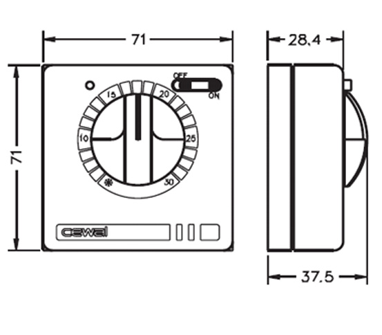 Терморегулятор Cewal RQ30 — купить в Новосибирске