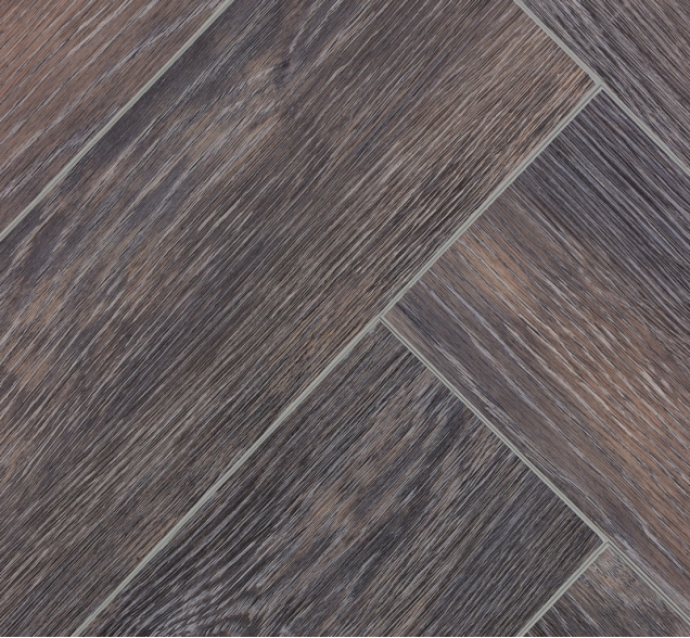 Виниловый ламинат SPC "Cronafloor" Herringbone Дуб Бордо (640*128*4,5 мм) — купить в Новосибирске