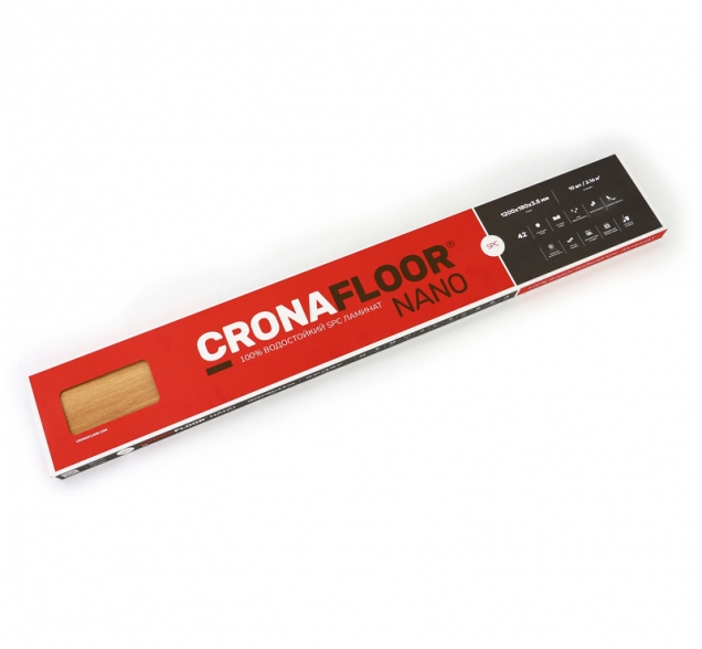 SPC ламинат "CronaFloor" Nano 4V Клен (1200*180*3,5 мм) — купить в Новосибирске