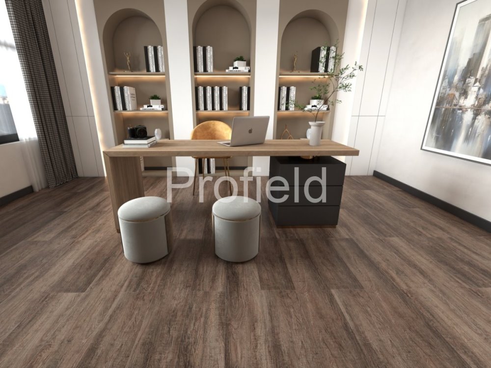 HSPC ламинат "Profield" Дуб темный (1200*228*5,5 мм) — купить в Новосибирске