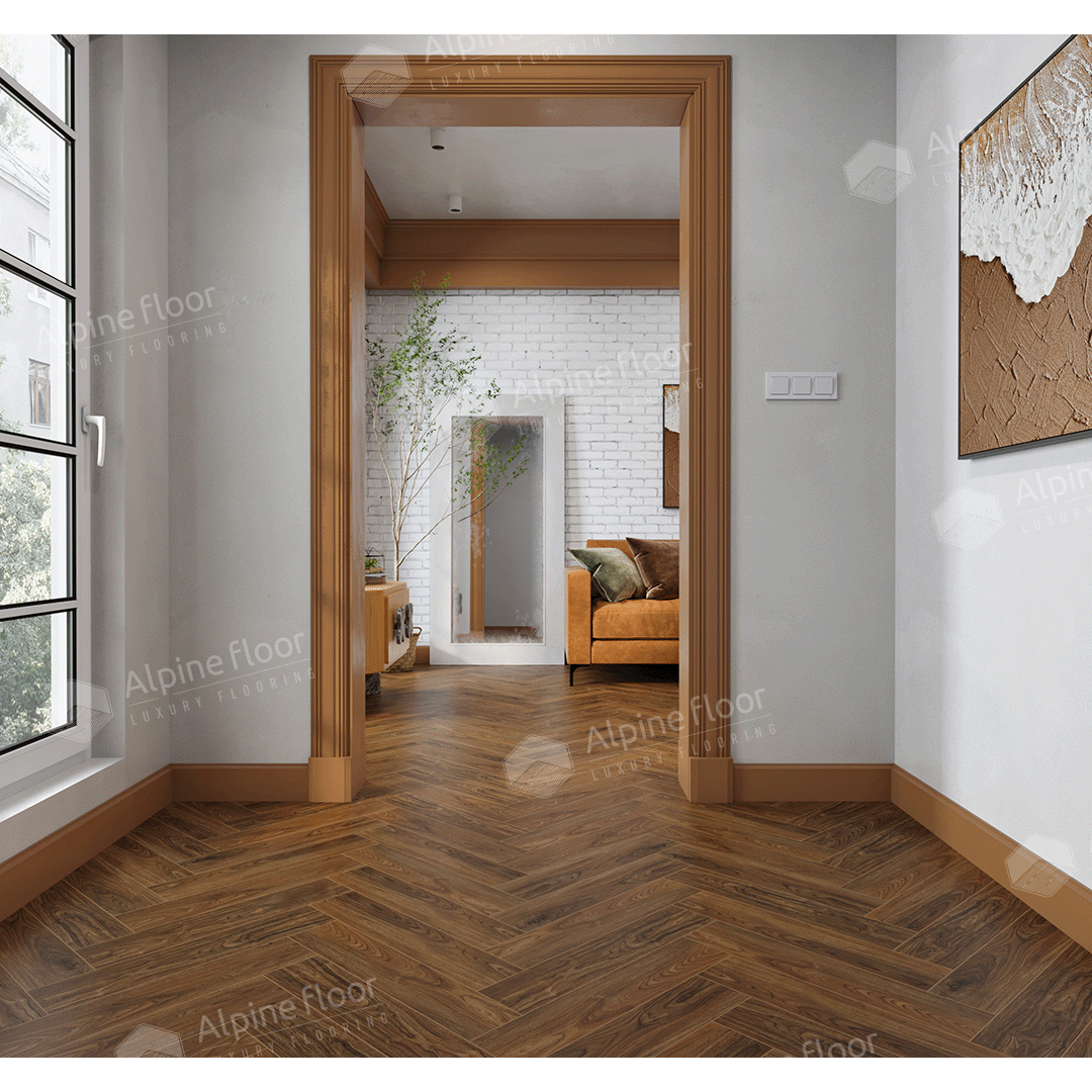 SPC ламинат "Alpine Floor" Орех Кенари (600*125*4 мм) — купить в Новосибирске