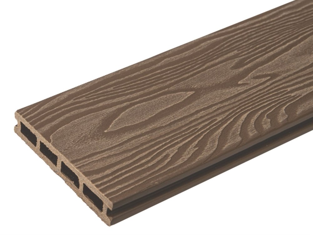 Террасная доска орех TalverWood 150*25мм 3D текстура дерева брашинг — купить в Новосибирске