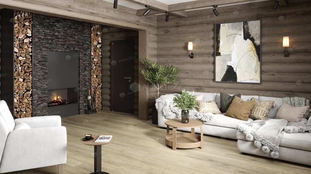 SPC Ламинат "Alpine Floor" Дуб сливочный (1220*183*8 мм) — купить в Новосибирске