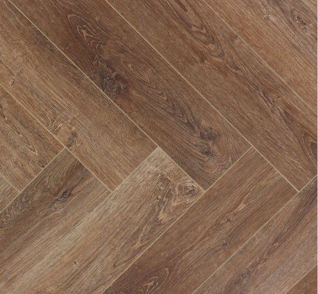 Виниловый ламинат SPC "Cronafloor" Herringbone Дуб Тулуза (640*128*4,5 мм) — купить в Новосибирске