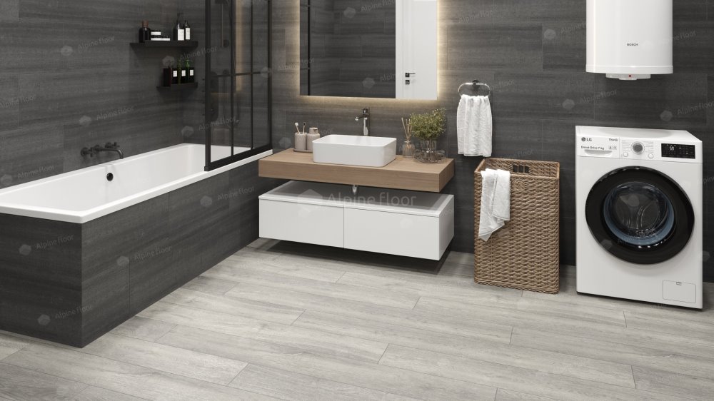 SPC Ламинат "Alpine Floor" Дуб платина (1524*180*8 мм) — купить в Новосибирске