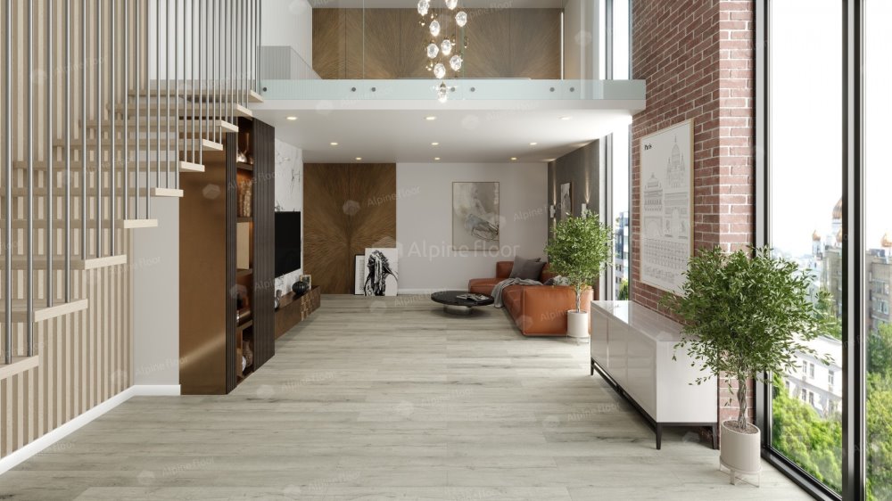 SPC Ламинат "Alpine Floor" Дуб серебряный (1220*183*8 мм) — купить в Новосибирске