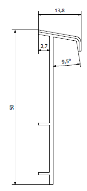 Плинтус для ковролина "Korner" Listwa зеленый (2500*13,8*50 мм) — купить в Новосибирске