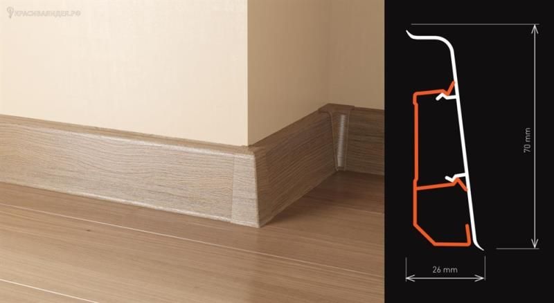 Плинтус "Arbiton" Indo Дуб Бурбон (2500*26*70 мм) — купить в Новосибирске