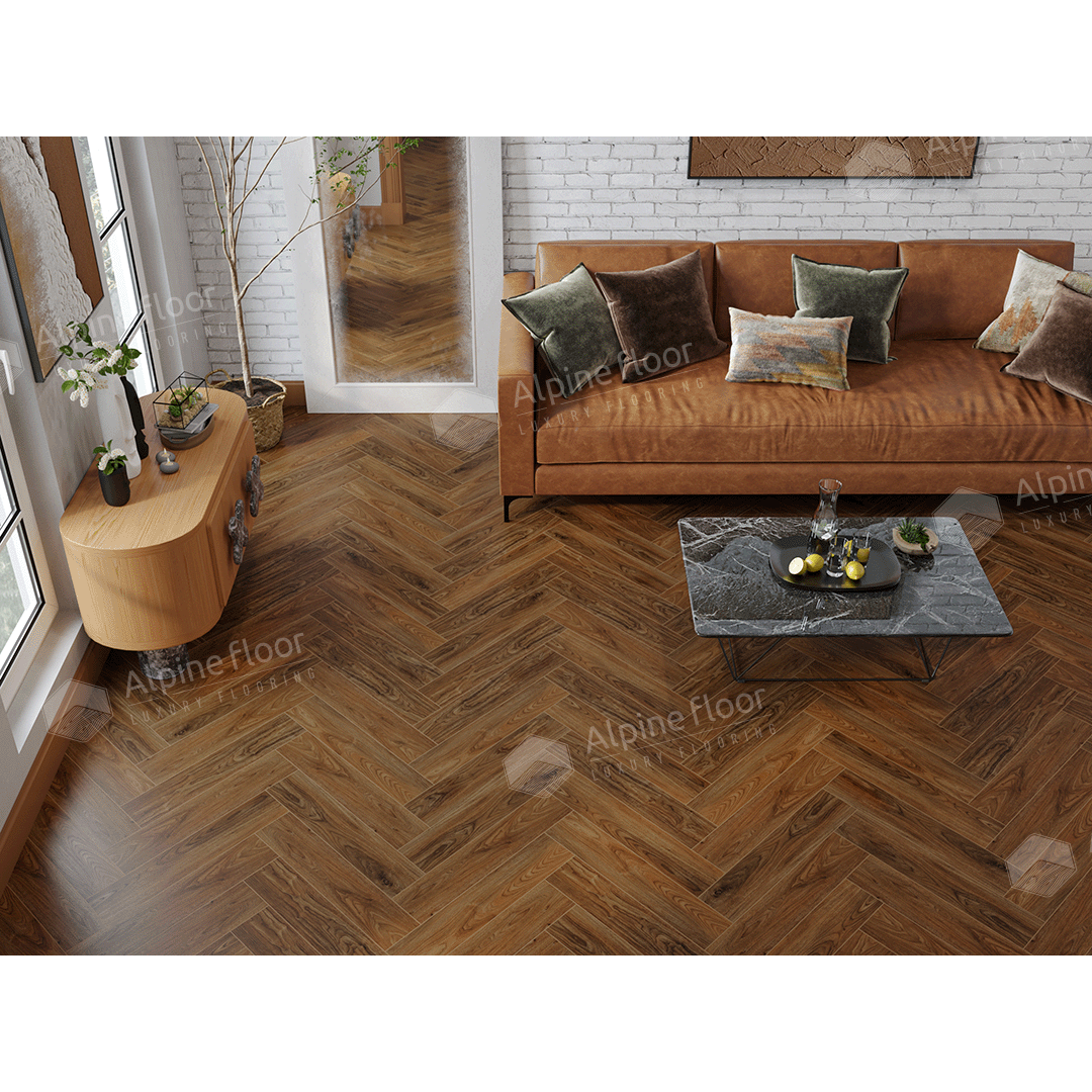 SPC ламинат "Alpine Floor" Орех Кенари (600*125*4 мм) — купить в Новосибирске
