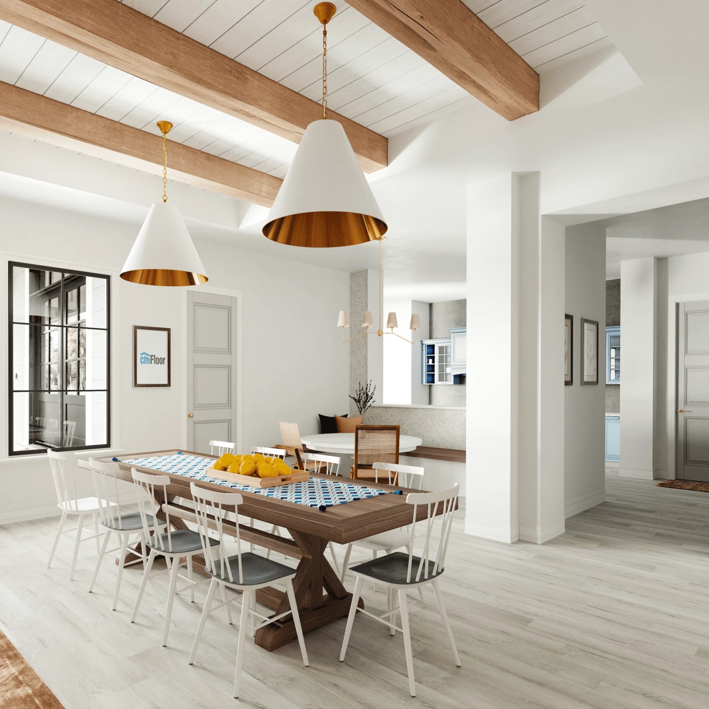 SPC плитка для пола Дуб Ледяной (1220*180*4 мм) — купить в Новосибирске