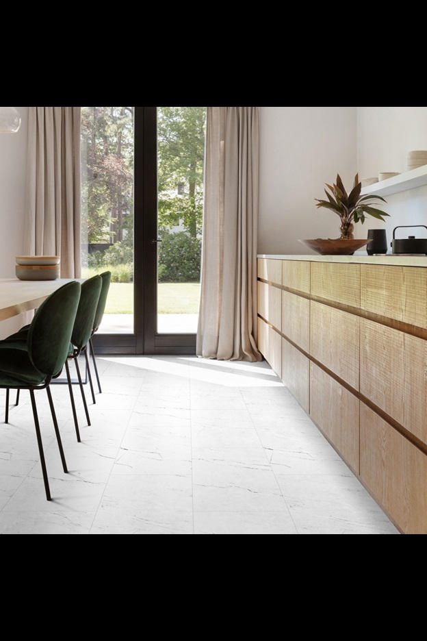 Замковая ПВХ плитка Carrara Marble 112 (610*303*5 мм) — купить в Новосибирске