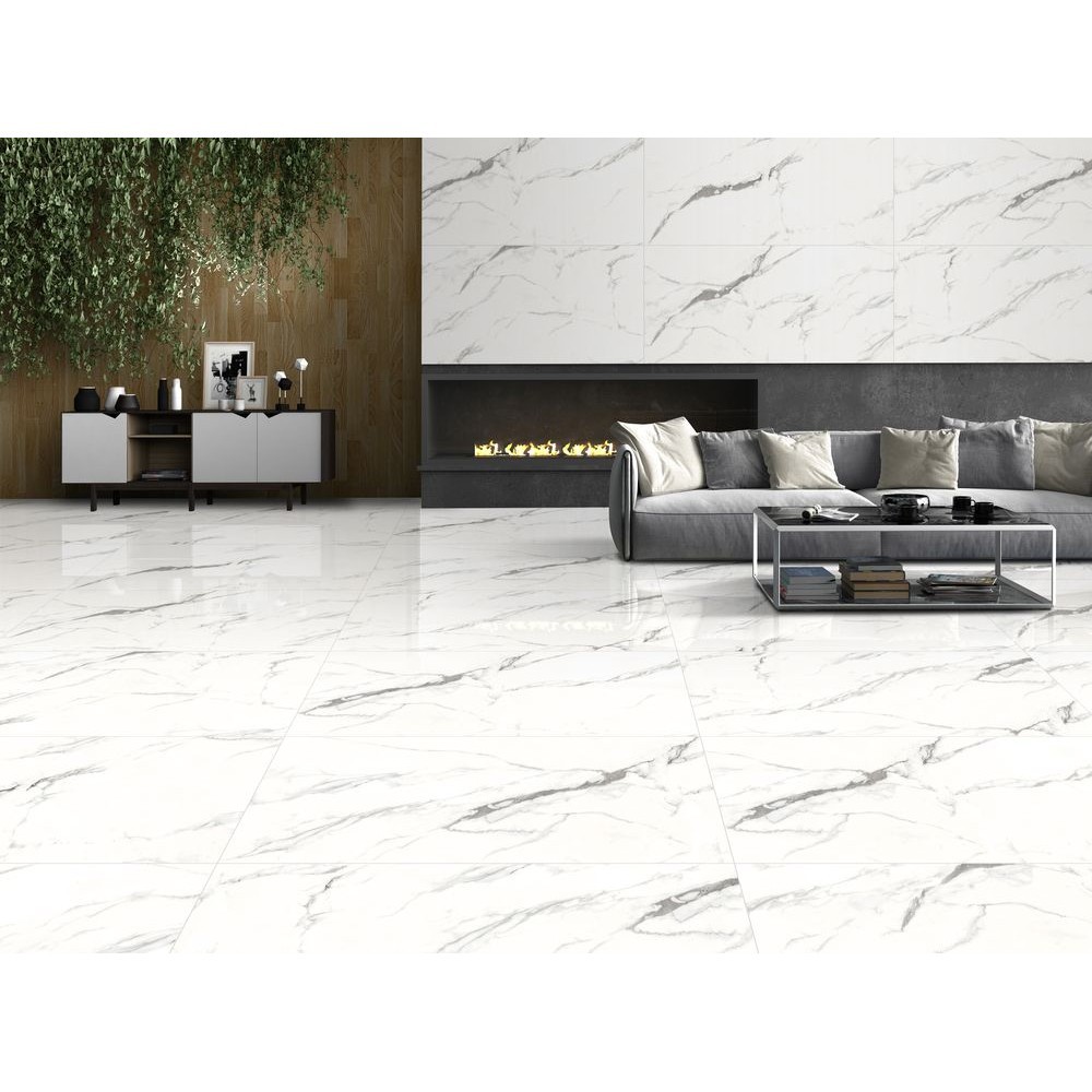 Керамогранит "Ennface" 600*1200 Polaris Glossy Полированный Белый — купить в Новосибирске