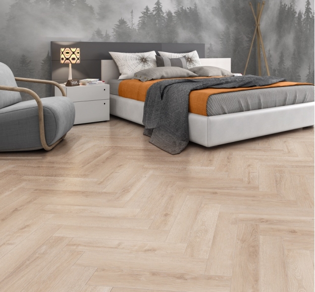 Виниловый ламинат SPC "Cronafloor" Herringbone Дуб Дижон (640*128*4,5 мм) — купить в Новосибирске