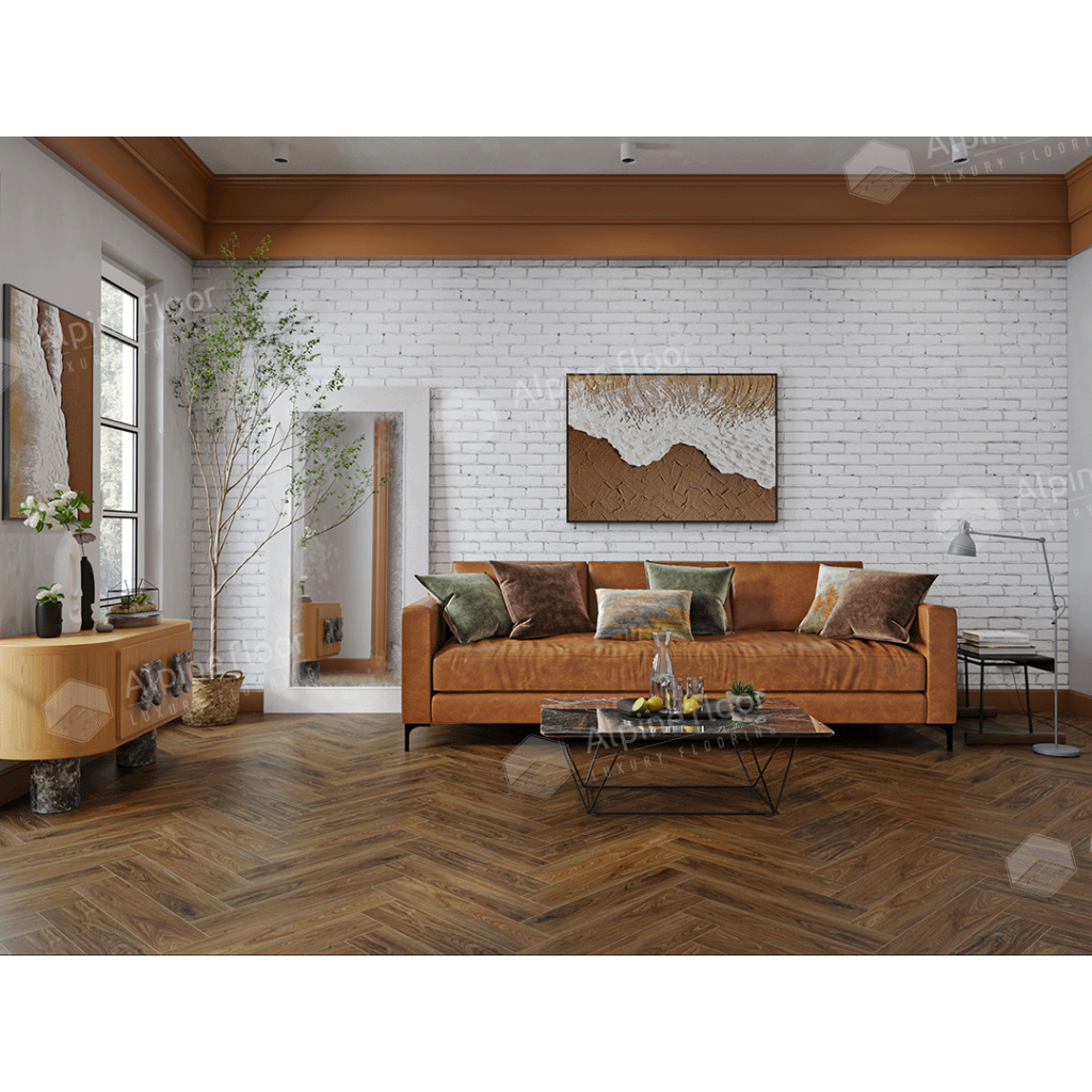 SPC ламинат "Alpine Floor" Орех Кенари (600*125*4 мм) — купить в Новосибирске