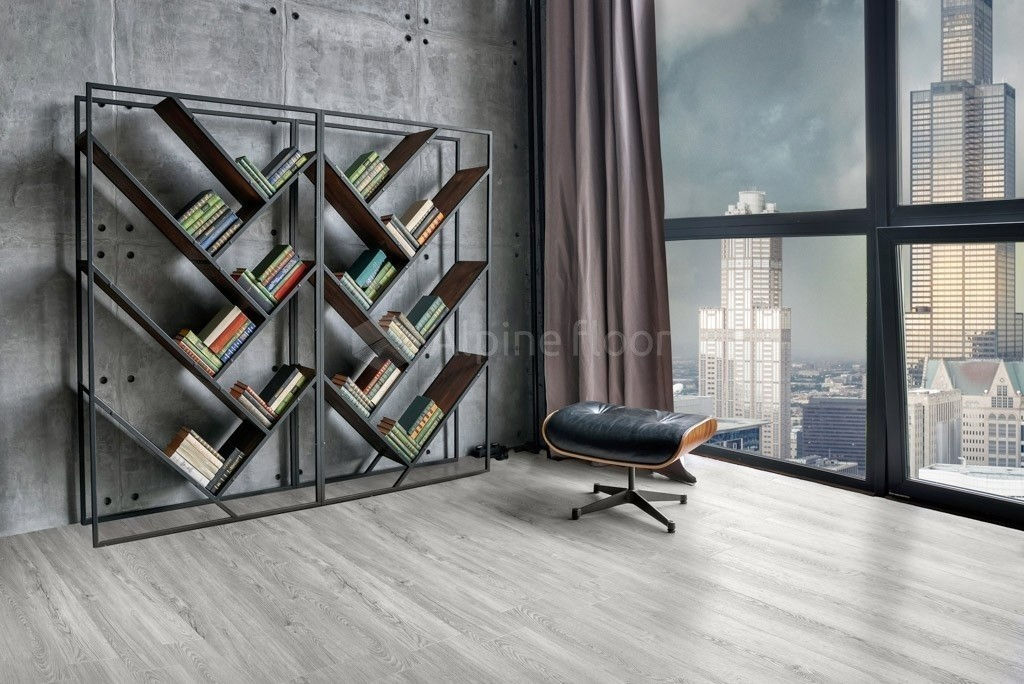 Замковая ПВХ плитка Секвойя Снежная  (1219*184*3,2мм) — купить в Новосибирске